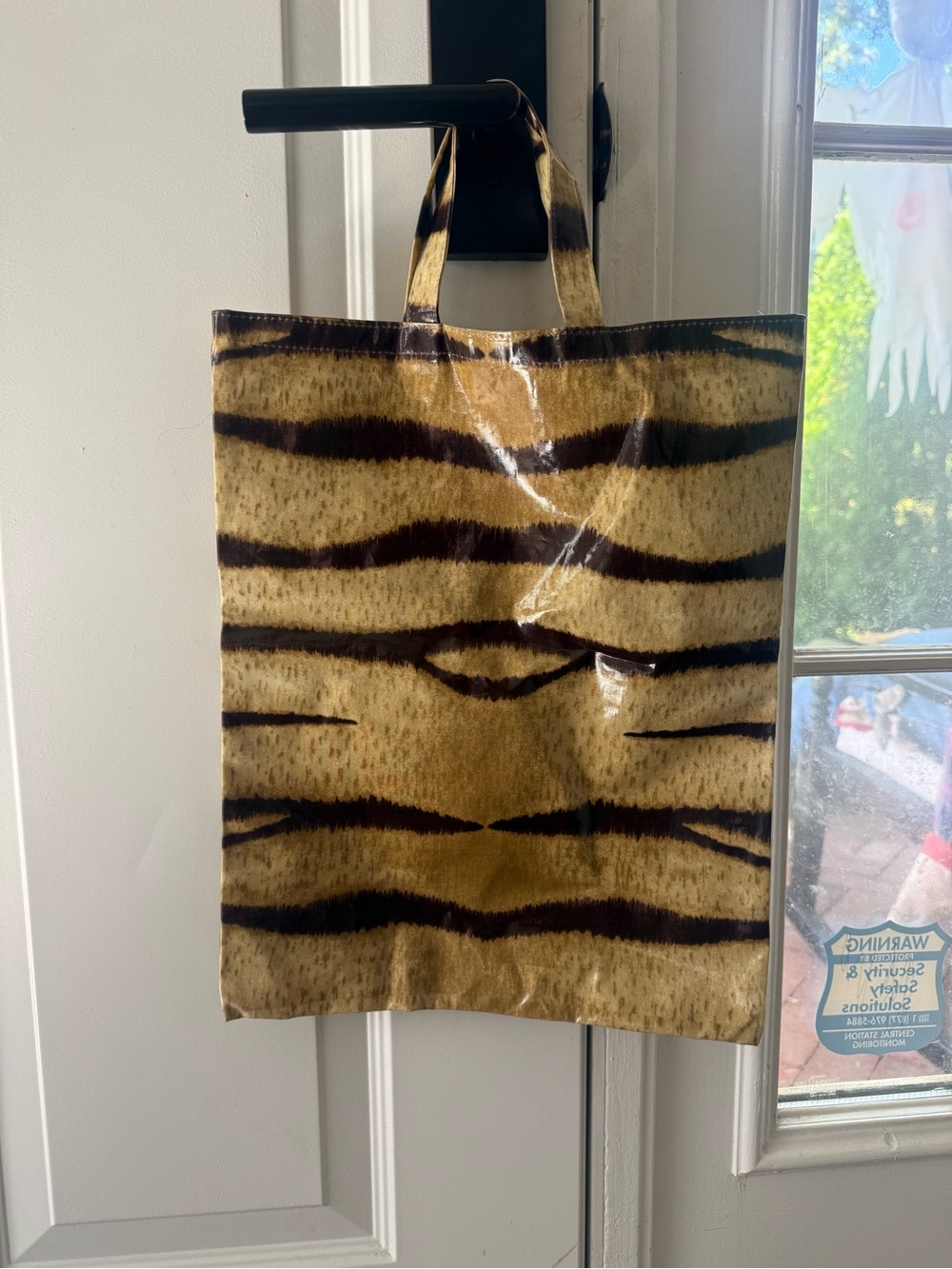 RARE Valentino Garavani Rare Archival Print Coated Tote Bag in Tiger Stripe